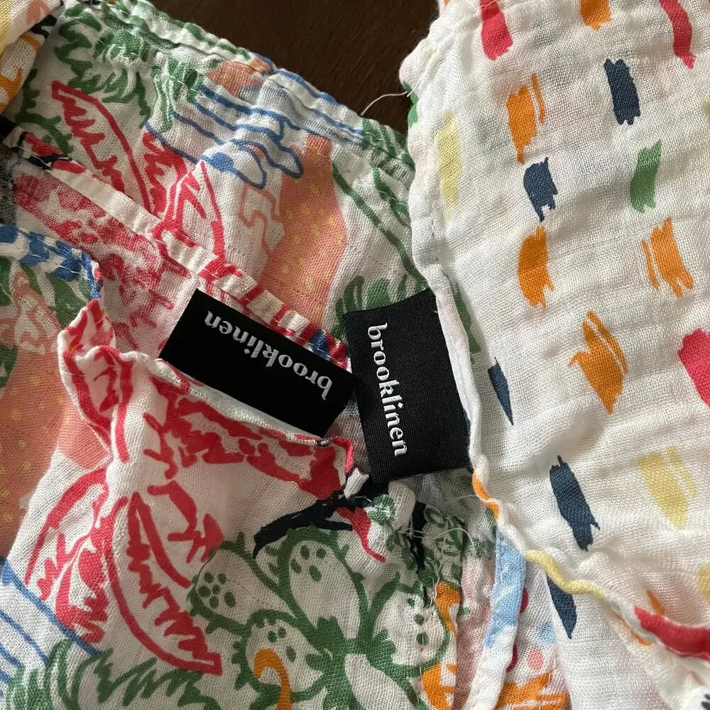 Brooklinen Sprinkles Baby Burp Cloths Set 2 Cotton Blanket Unisex Cotton Blend